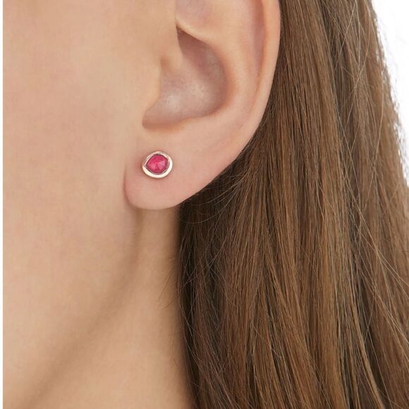 Monica Vinader Siren Stud Earrings, Pink Quartz/Rose Gold, NEW IN BOX‎ - Picture 3 of 12